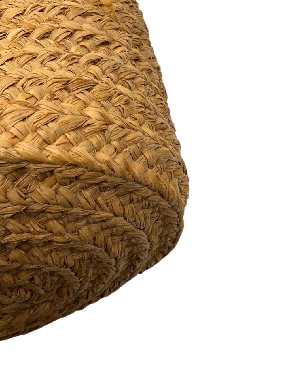 SAINT LAURENT NATURAL / BLACK PANIER BASKET SHOPPER RAFFIA SMALL TOTE BUCKET BAG - Picture 14 of 14